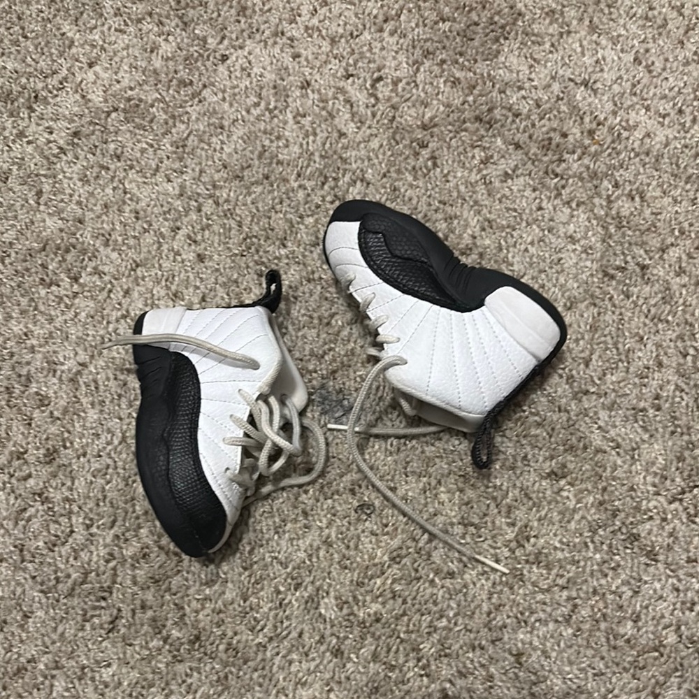 Jordan White and Black High-Top Sneakers